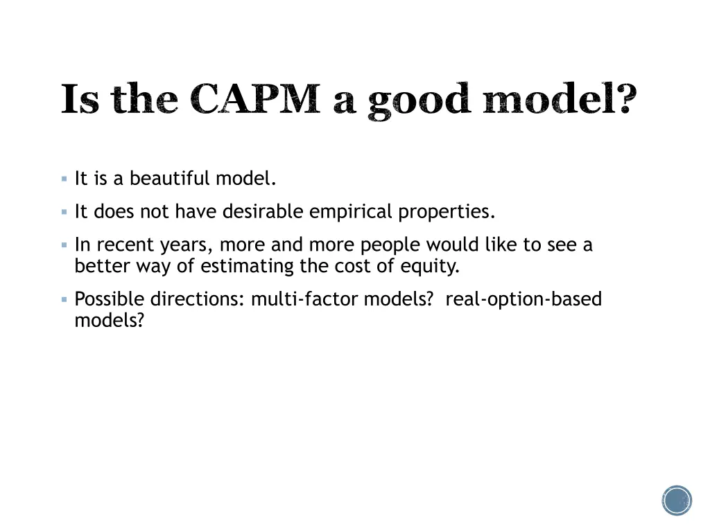 is the capm a good model