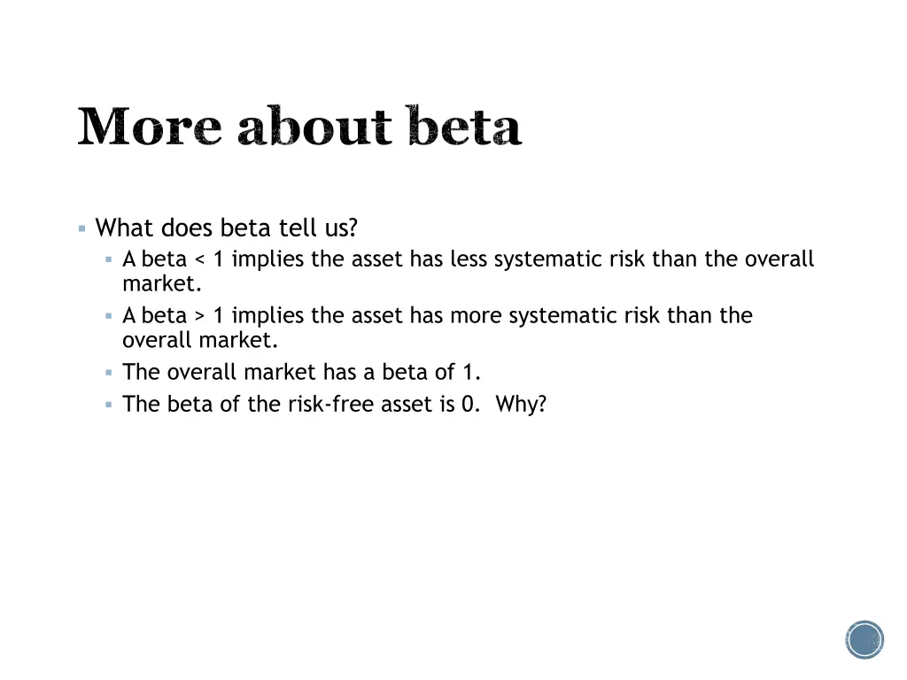 more about beta