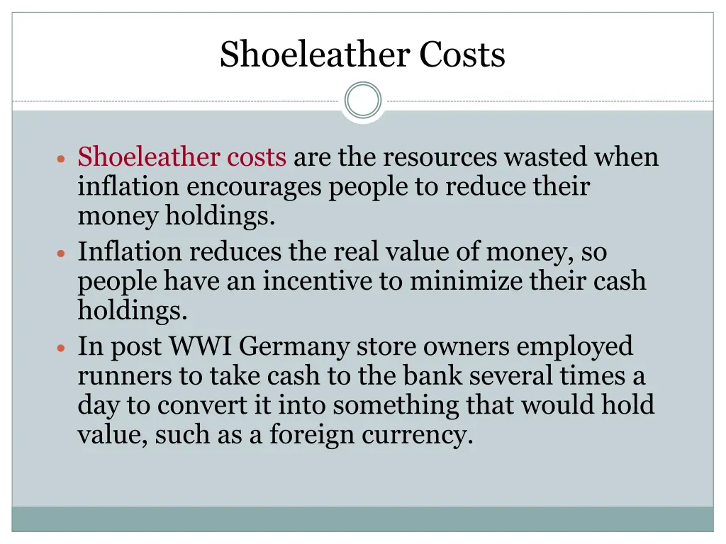 shoeleather costs