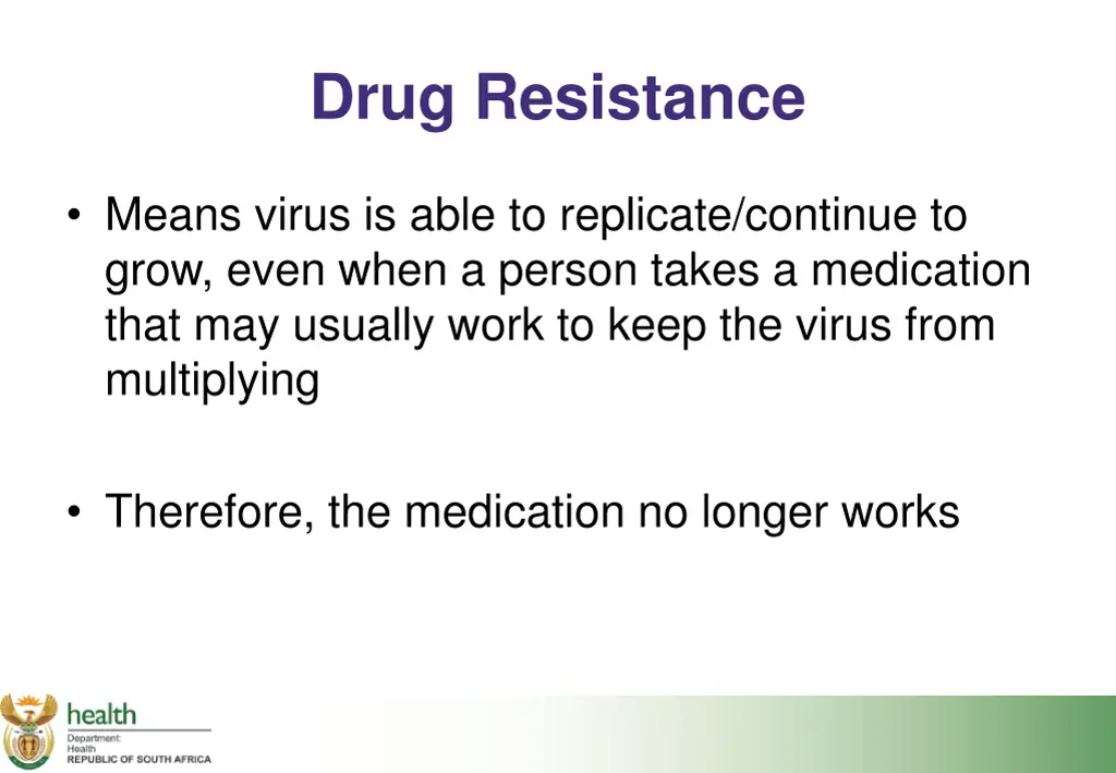 drug resistance