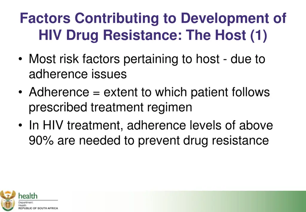 factors contributing to development of hiv drug 1