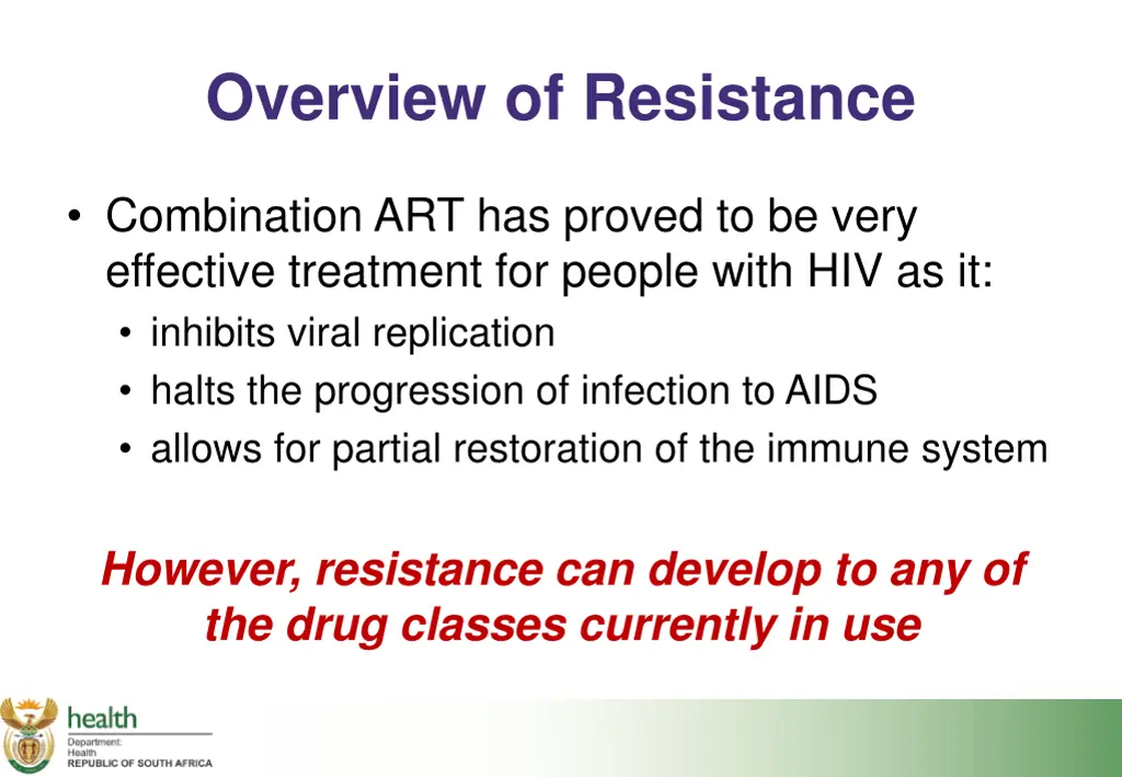 overview of resistance