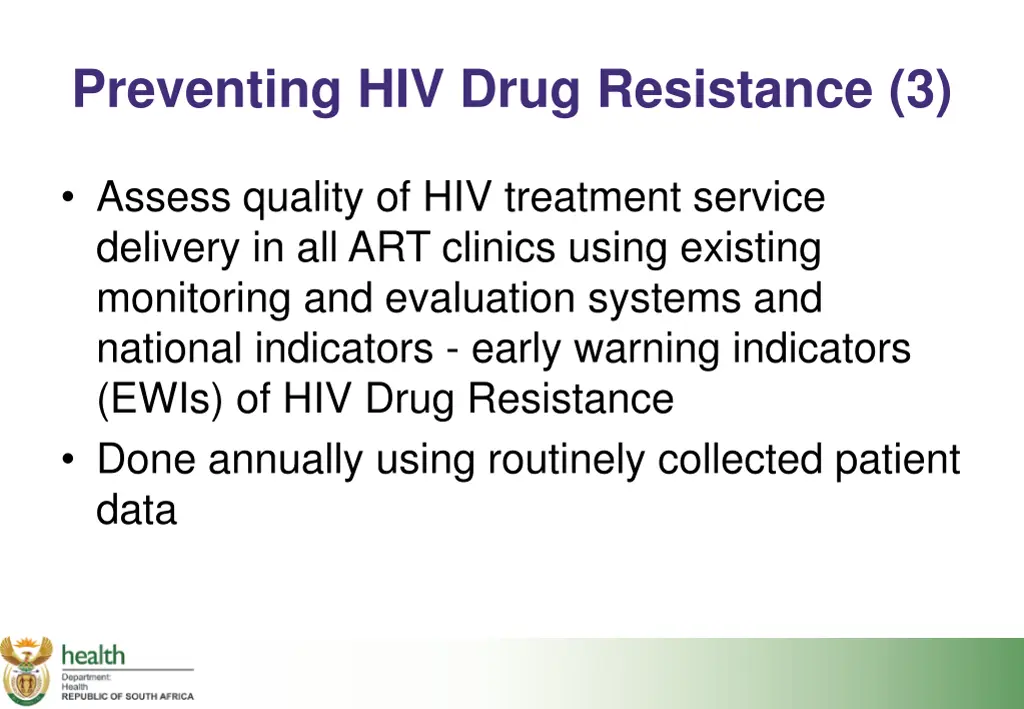 preventing hiv drug resistance 3