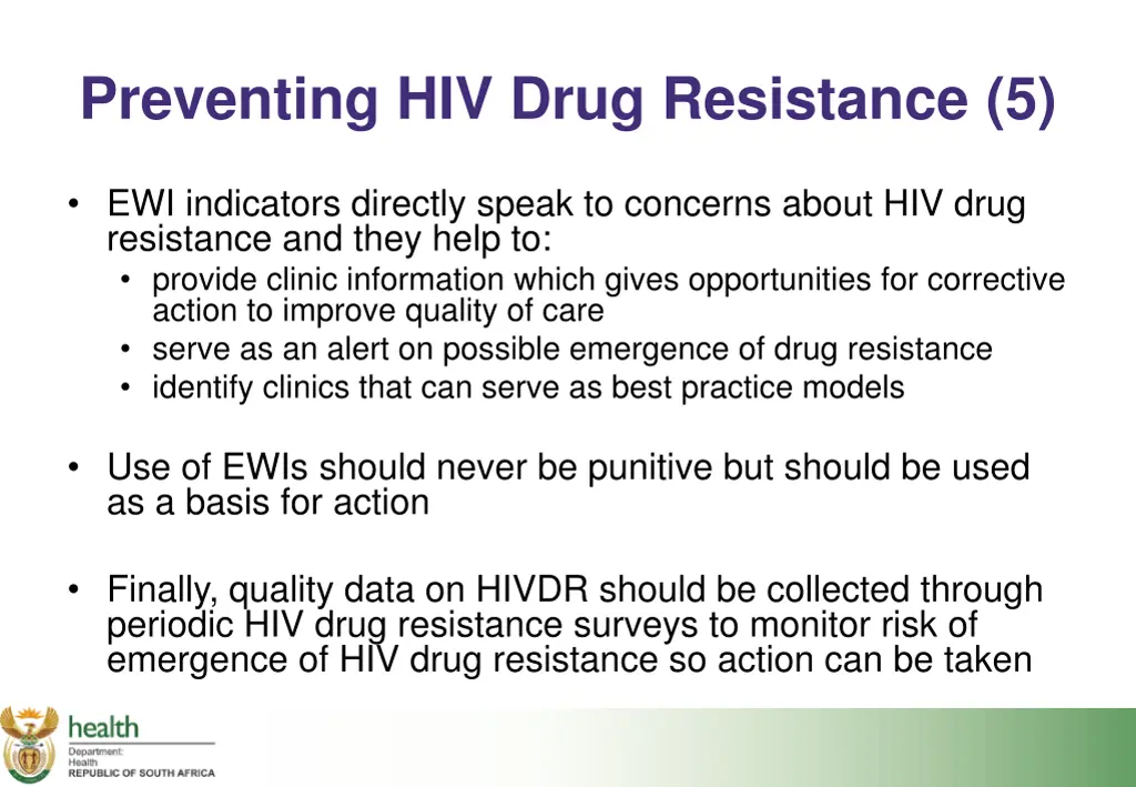 preventing hiv drug resistance 5