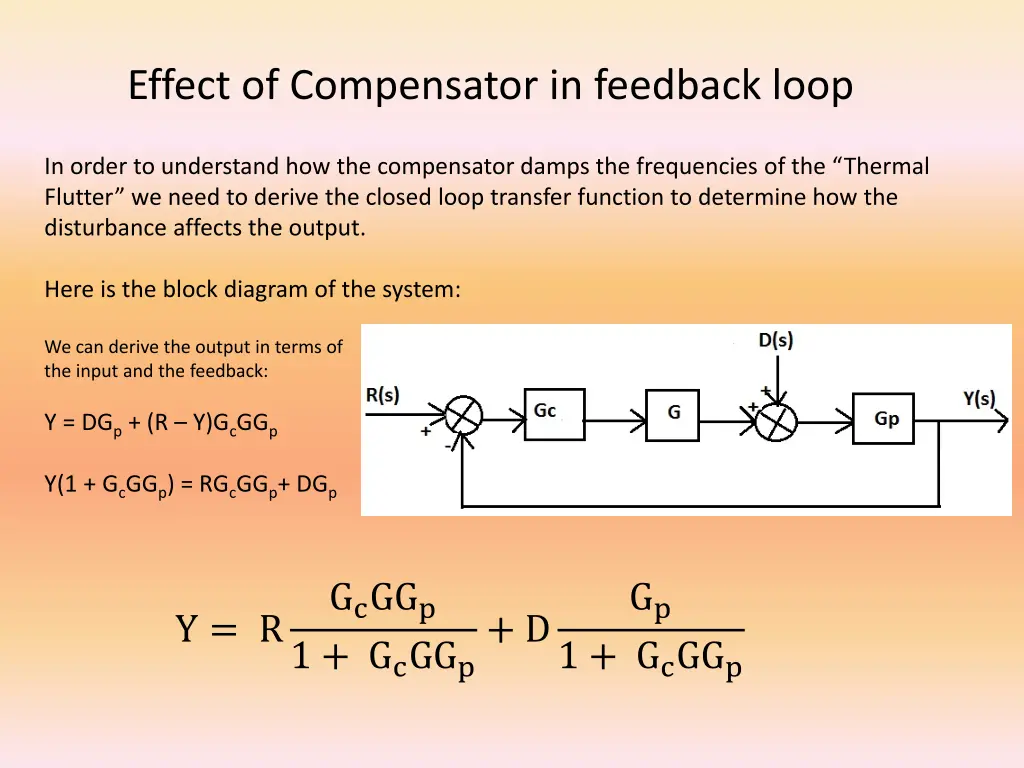 effect of compensator in feedback loop