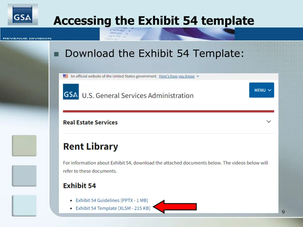 accessing the exhibit 54 template 1