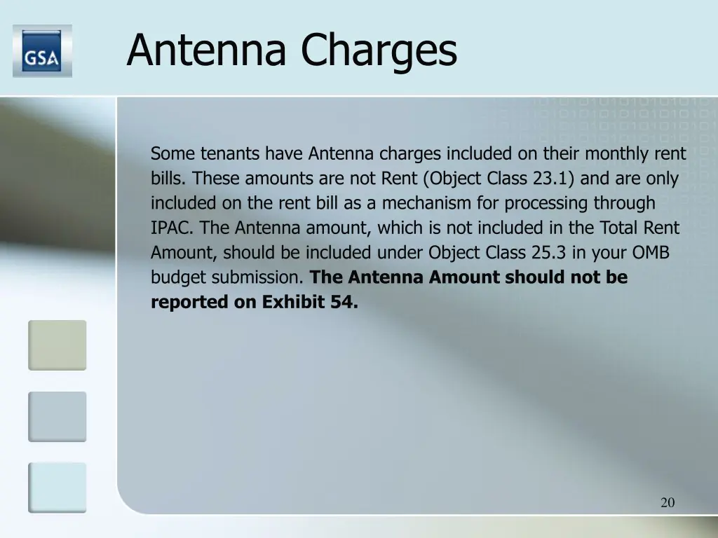 antenna charges