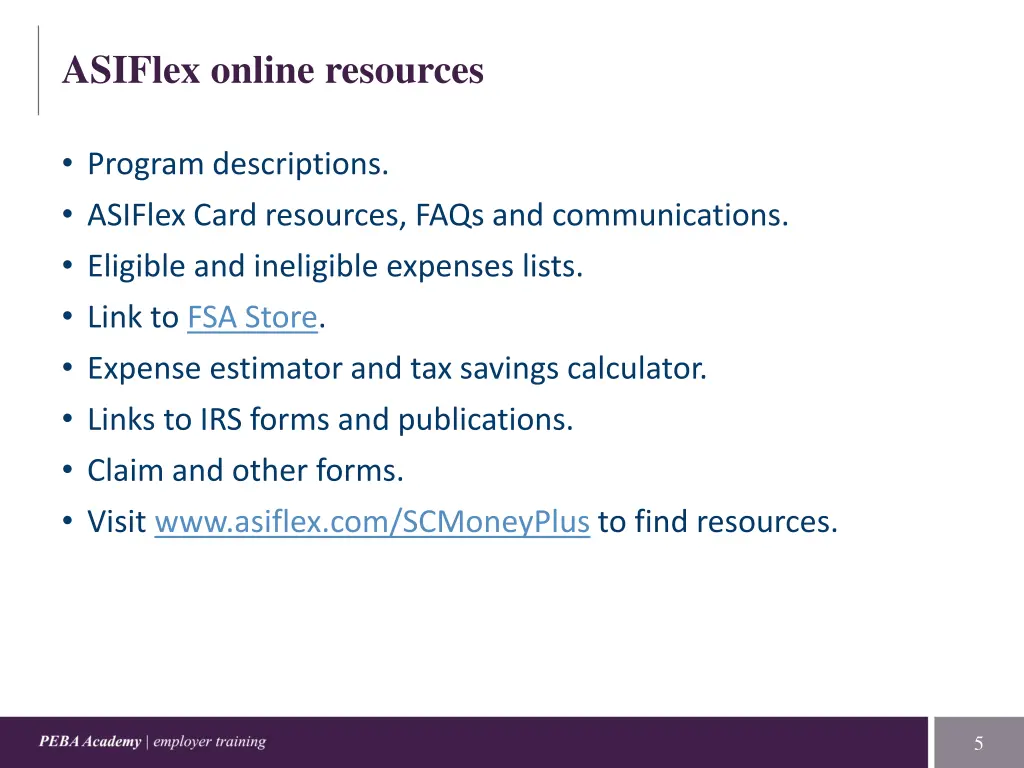 asiflex online resources