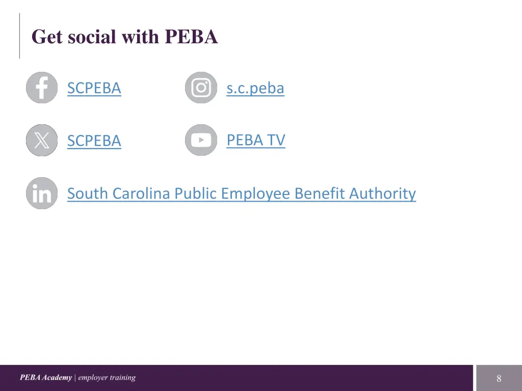 get social with peba