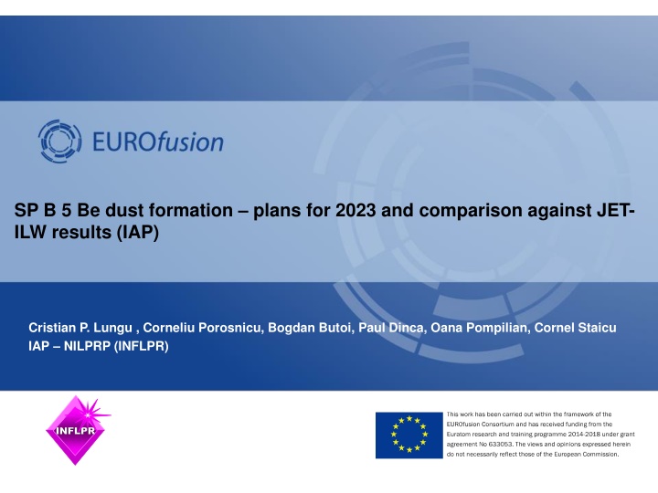 sp b 5 be dust formation plans for 2023