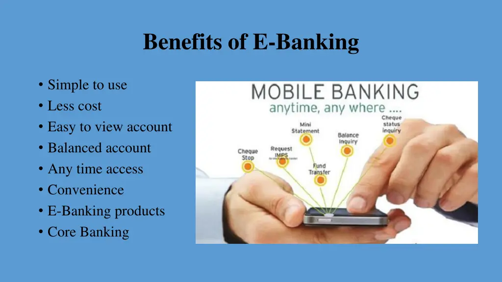 benefits of e banking