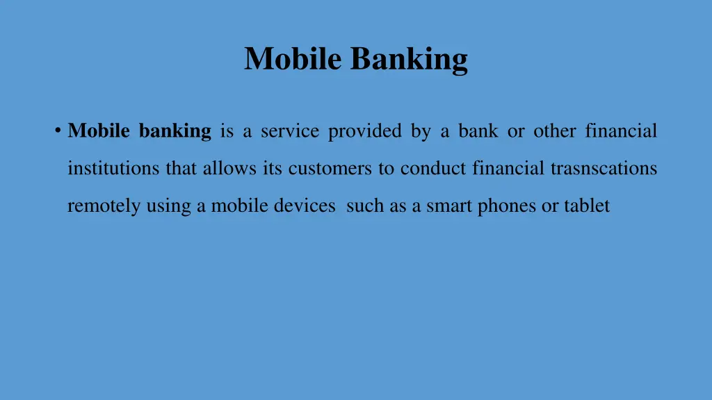 mobile banking