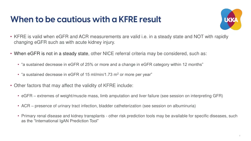 kfre is valid when egfr and acr measurements