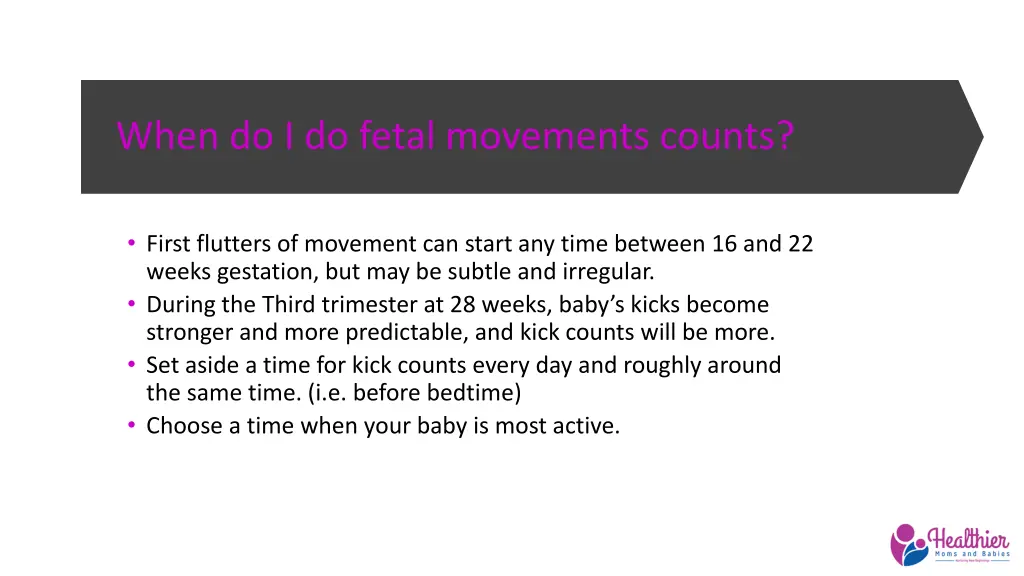 when do i do fetal movements counts