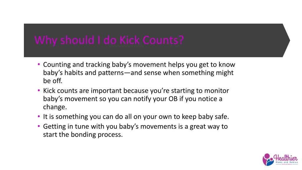 why should i do kick counts