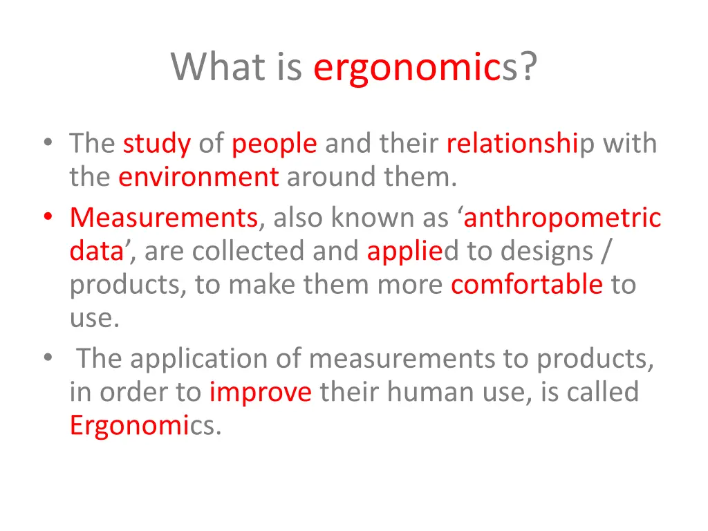 what is ergonomics