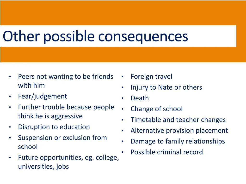 other possible consequences