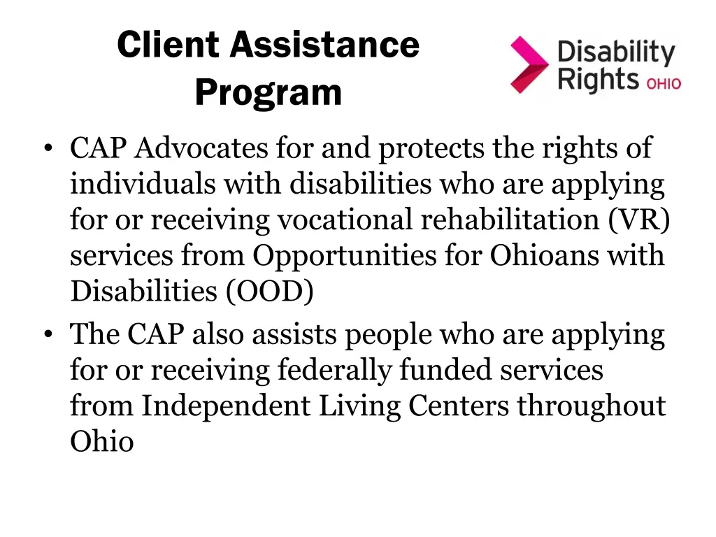 client assistance program