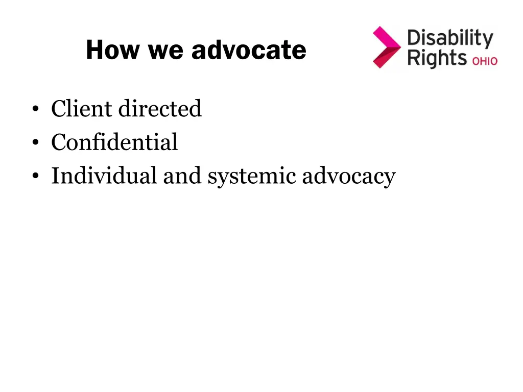 how we advocate