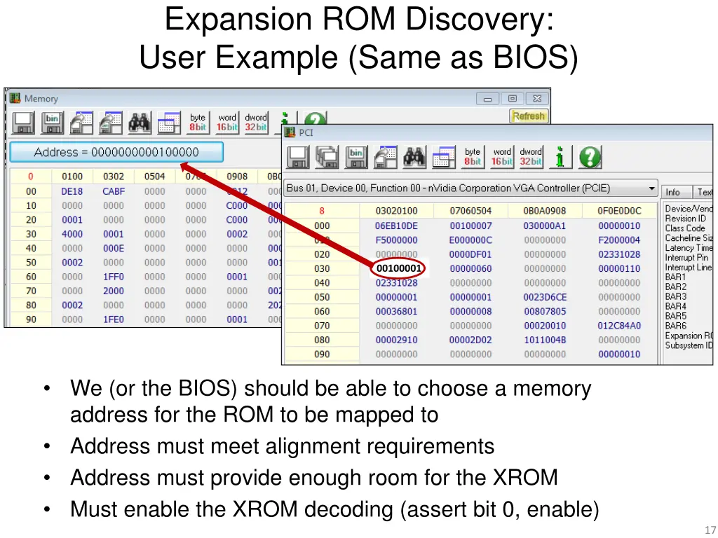 expansion rom discovery user example same as bios 1