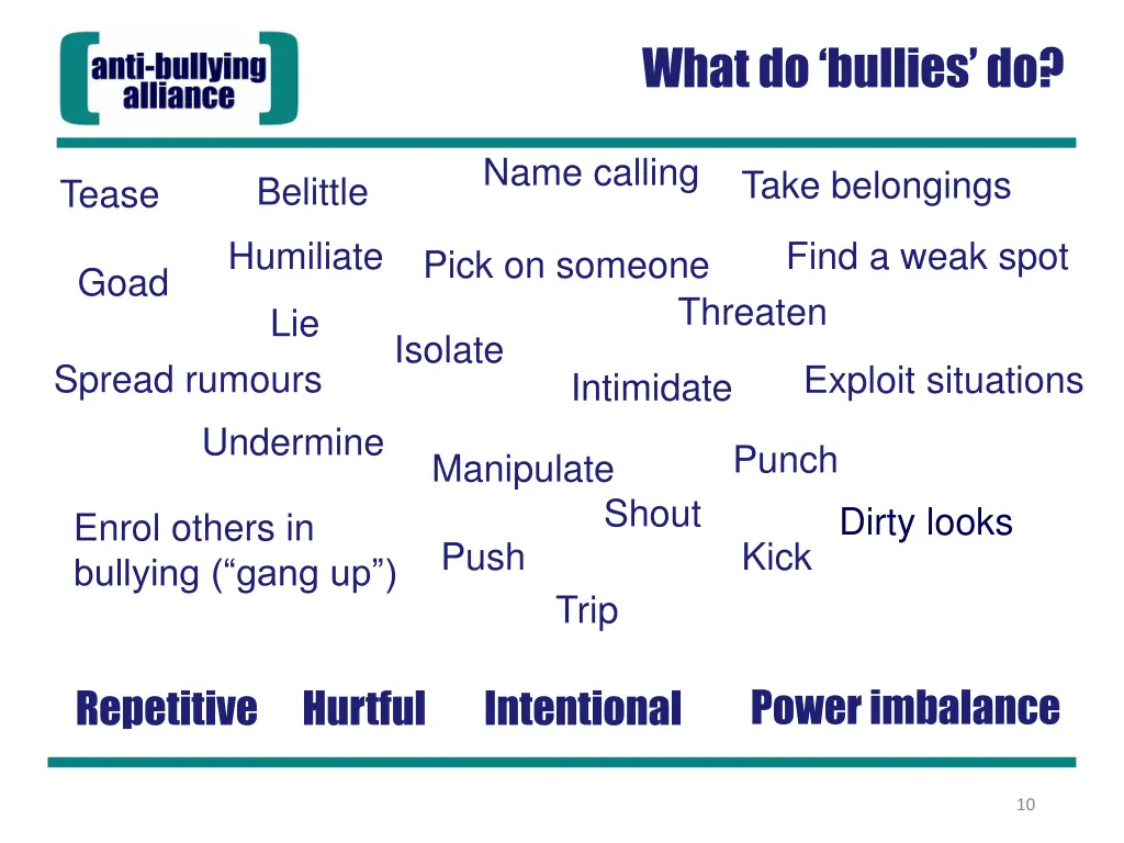 what do bullies do