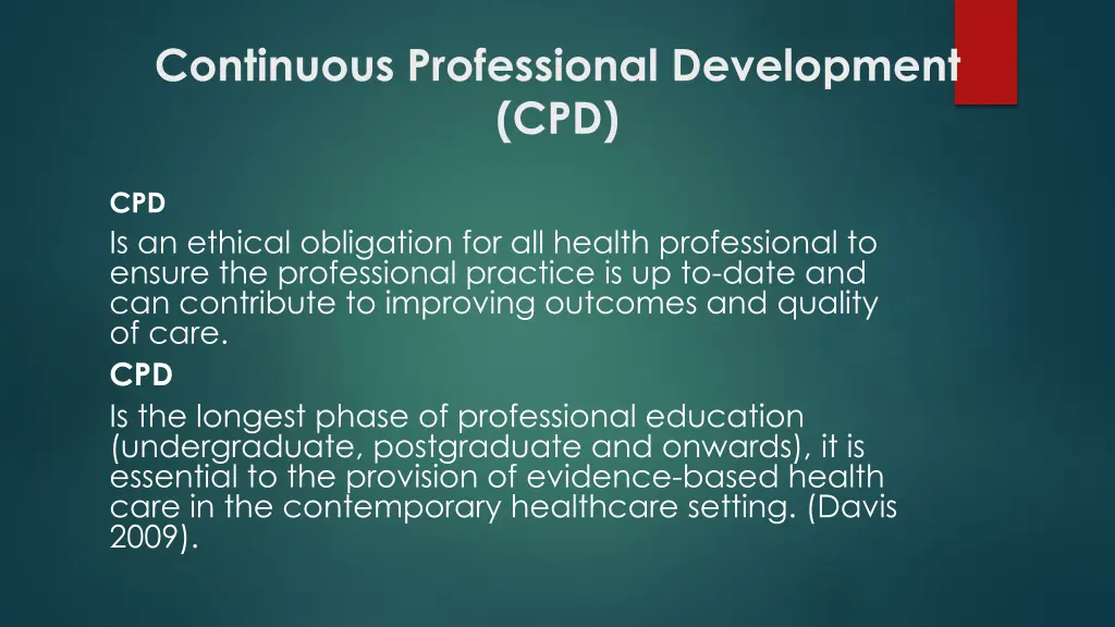 continuous professional development cpd