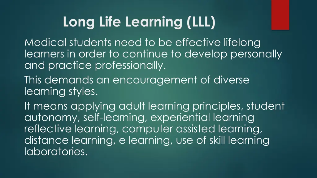 long life learning lll