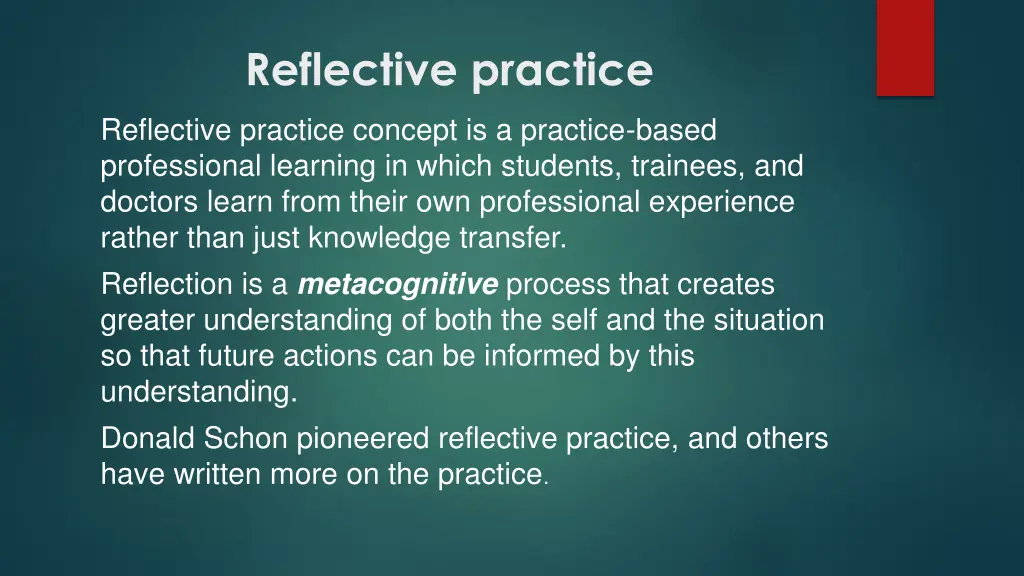 reflective practice 1