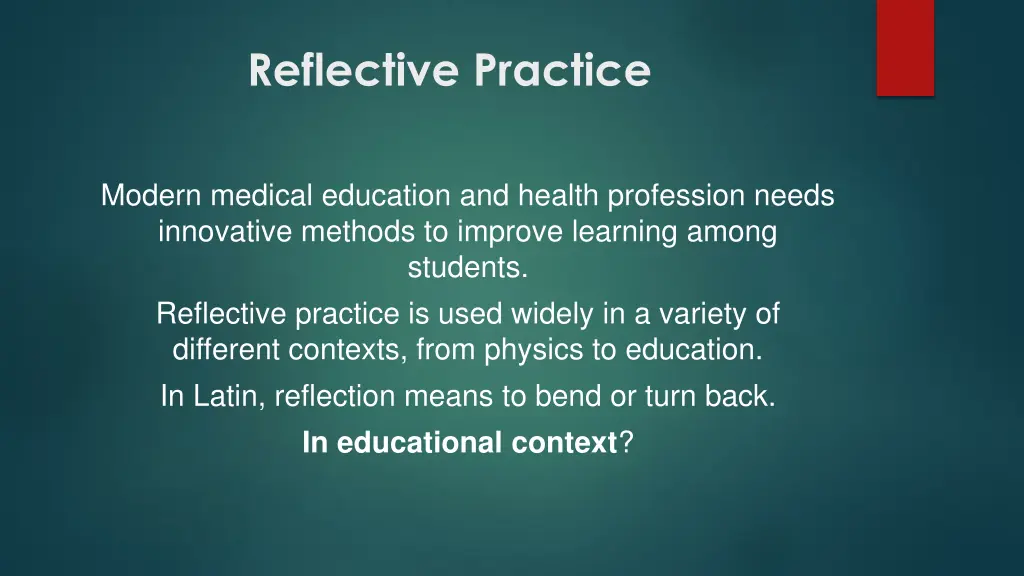 reflective practice