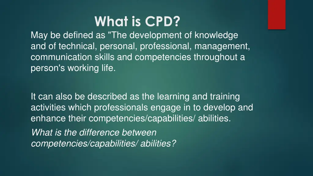 what is cpd 1