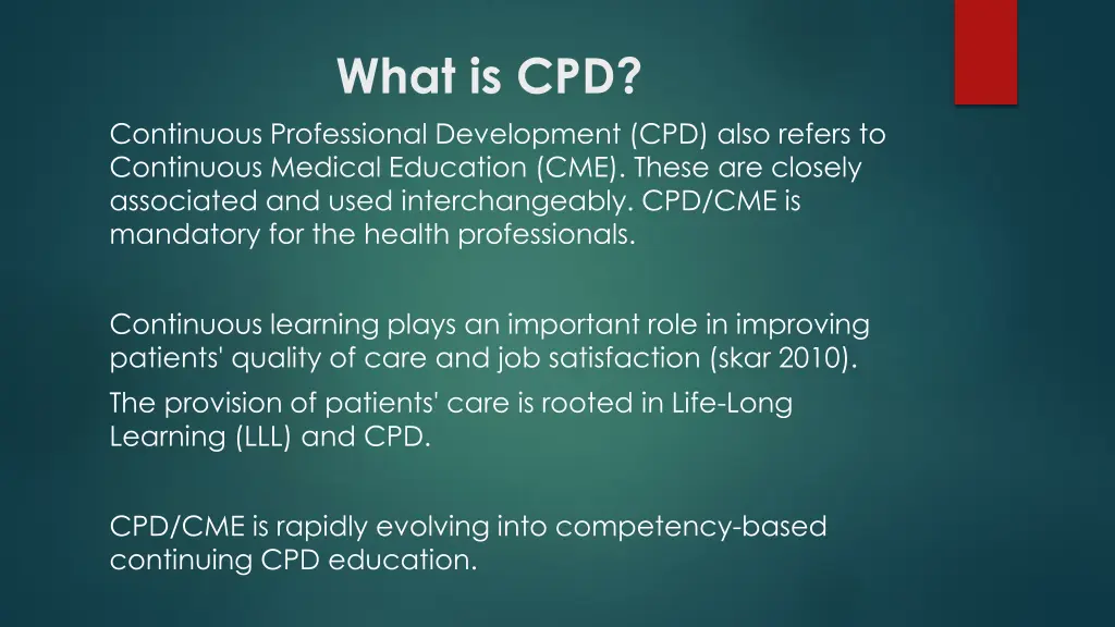 what is cpd