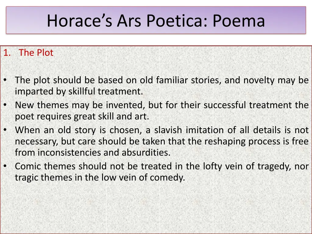 horace s ars poetica poema 1