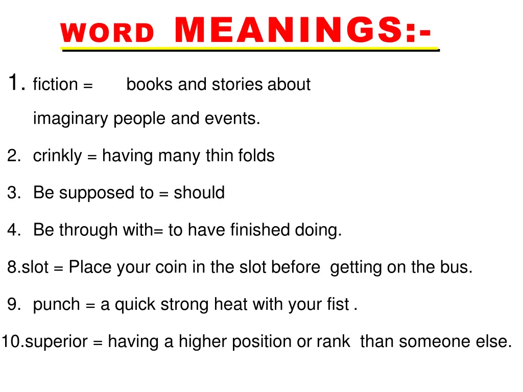 word meanings