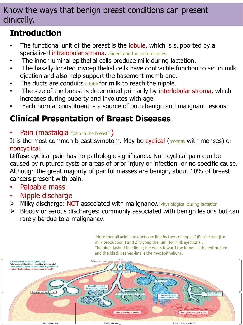 know the ways that benign breast conditions