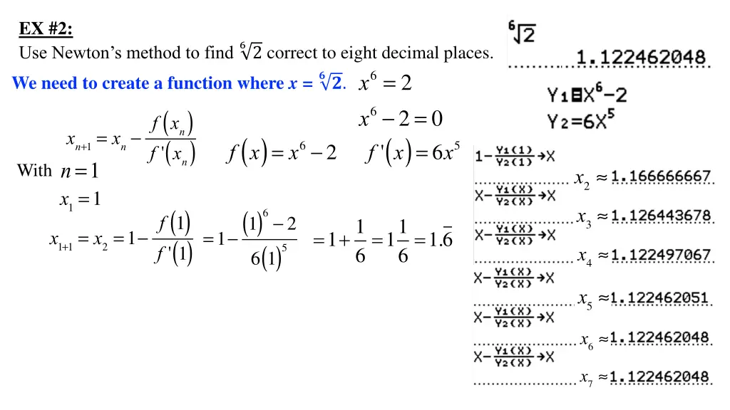 ex 2 use newton s method to find