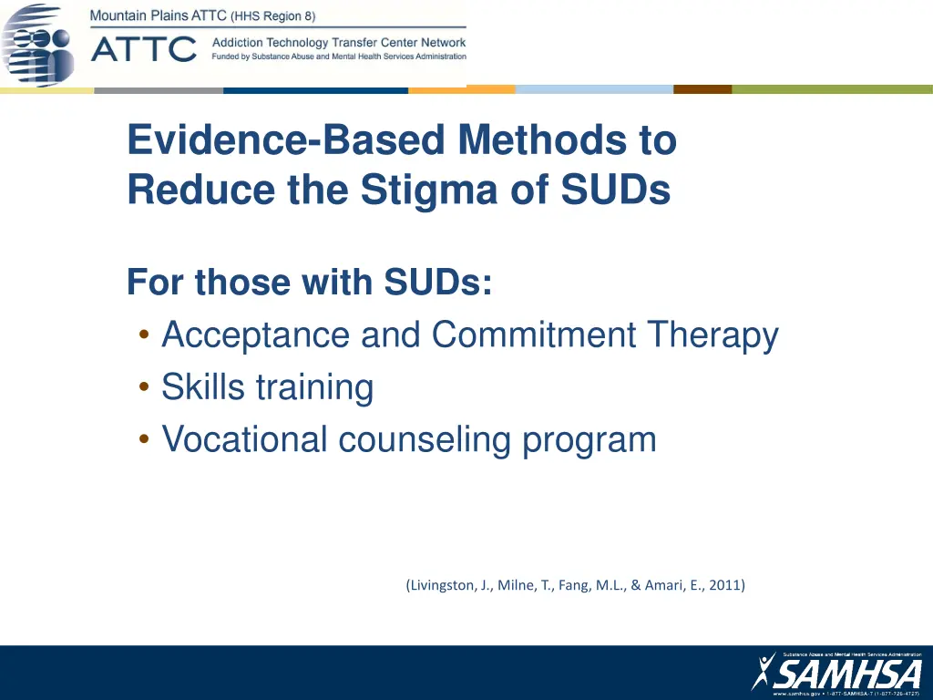 evidence based methods to reduce the stigma