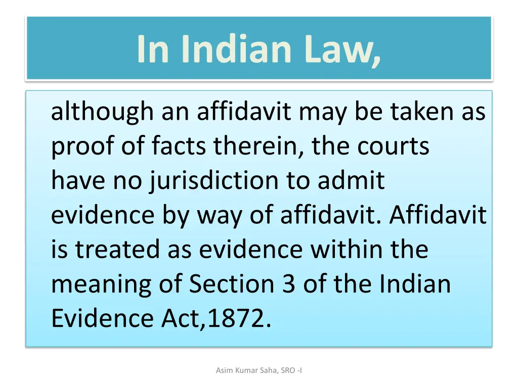 in indian law