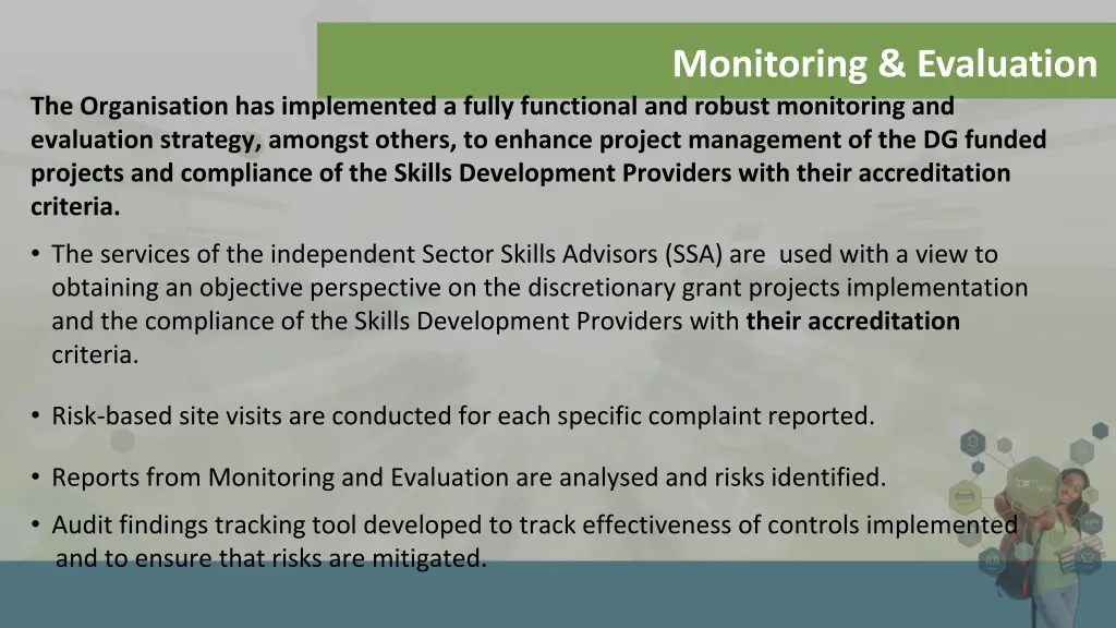 monitoring evaluation