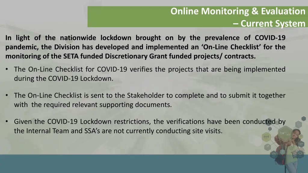 online monitoring evaluation current system