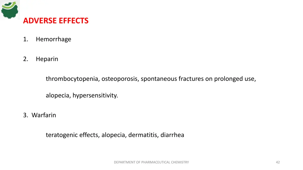 adverse effects