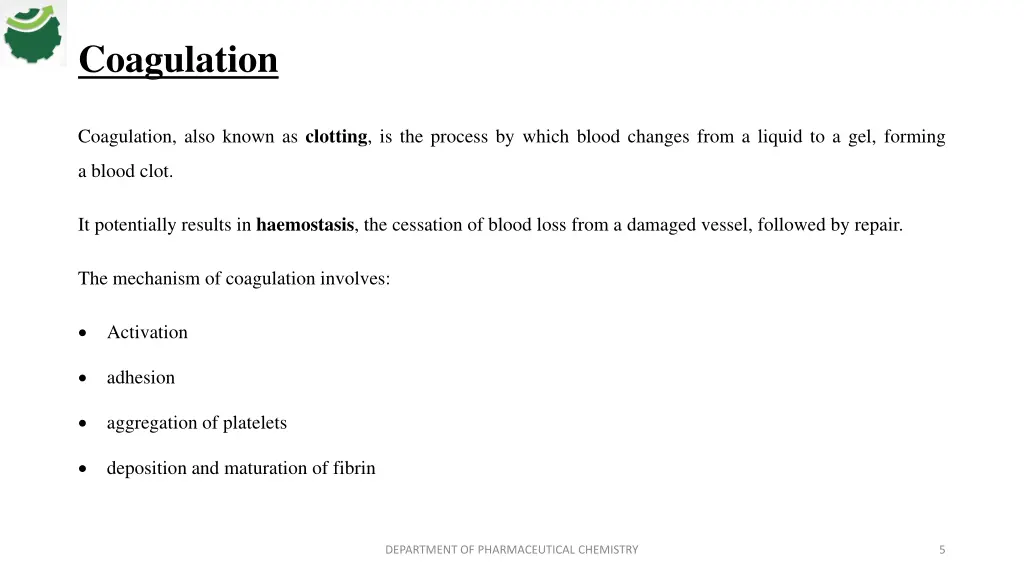 coagulation