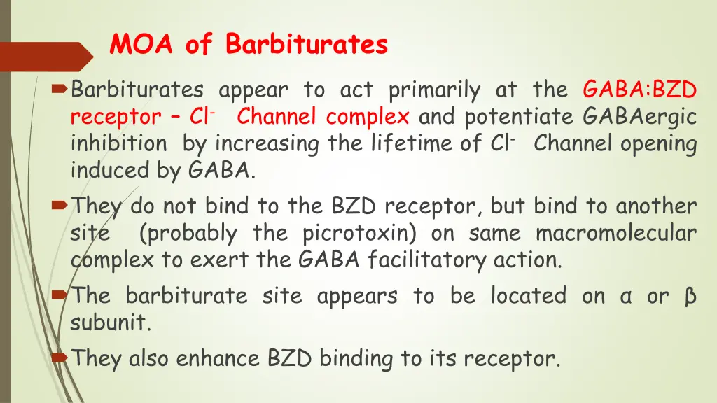 moa of barbiturates barbiturates appear