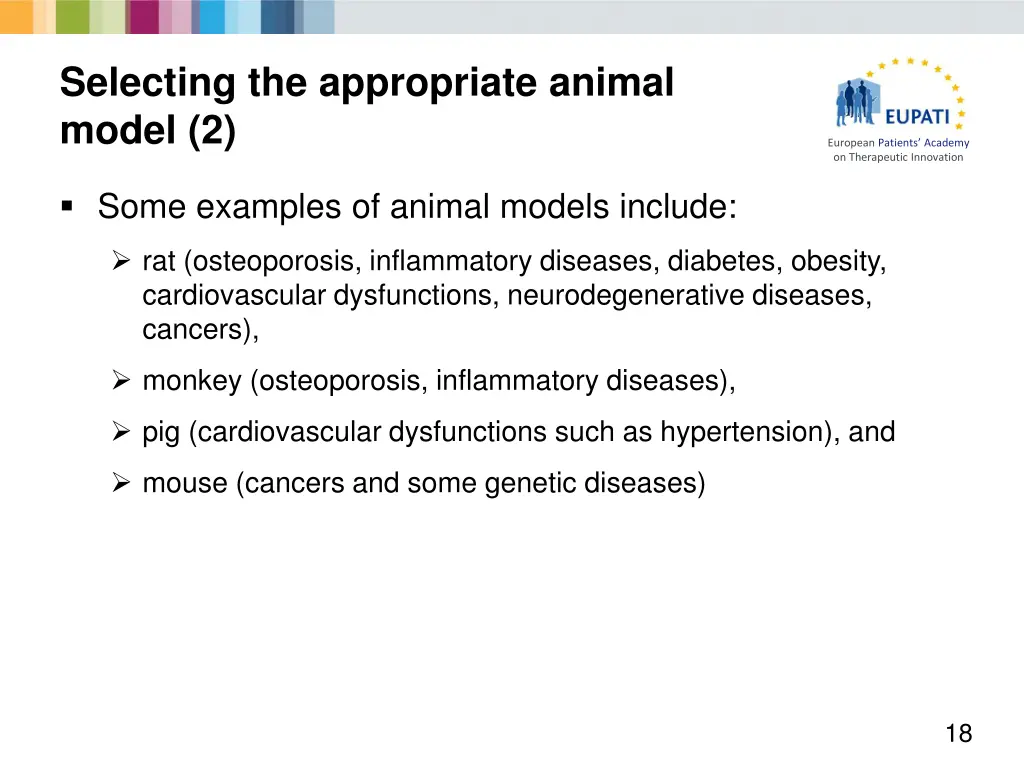 selecting the appropriate animal model 2