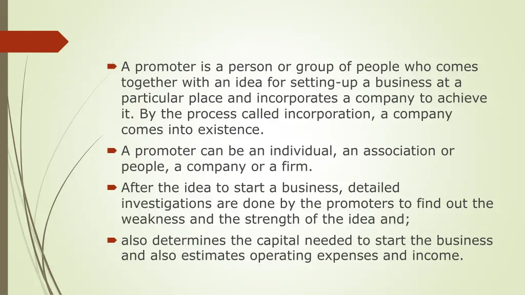 a promoter is a person or group of people