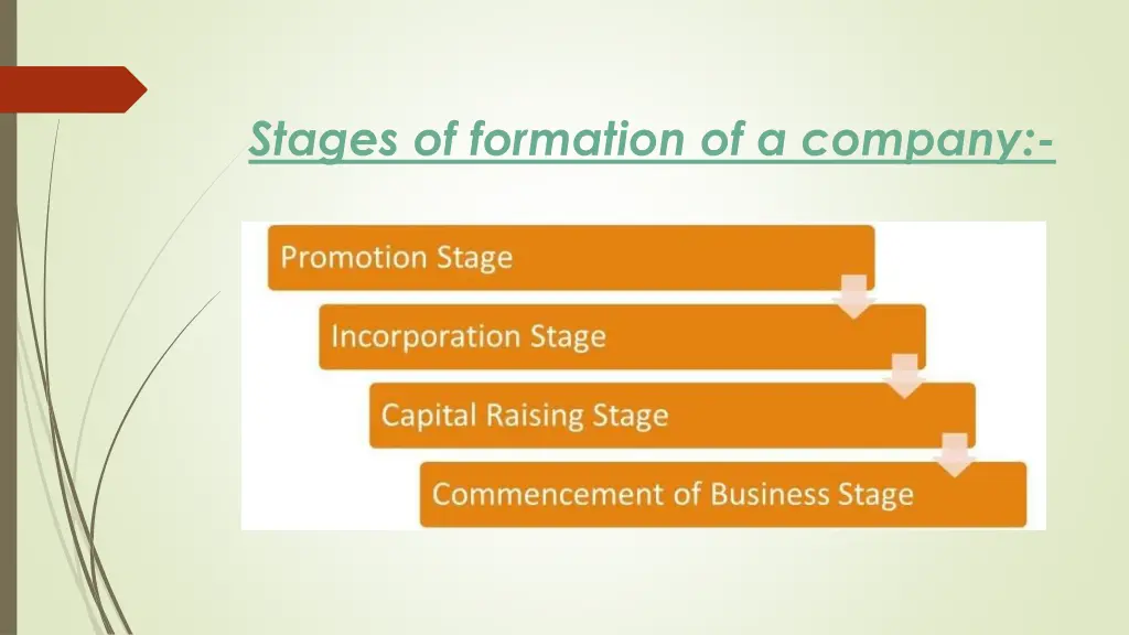 stages of formation of a company