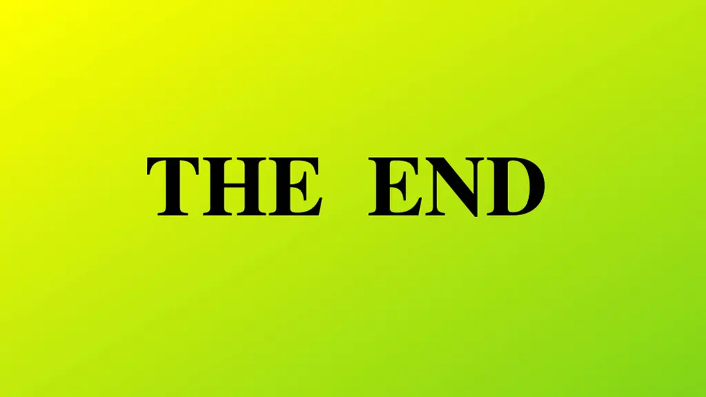 the end