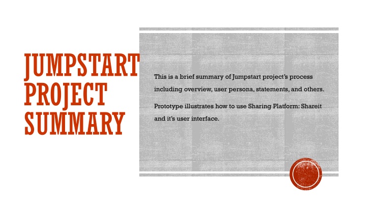 jumpstart project summary