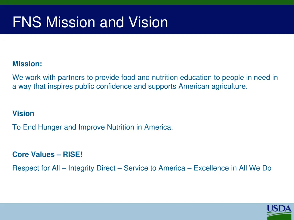 fns mission and vision