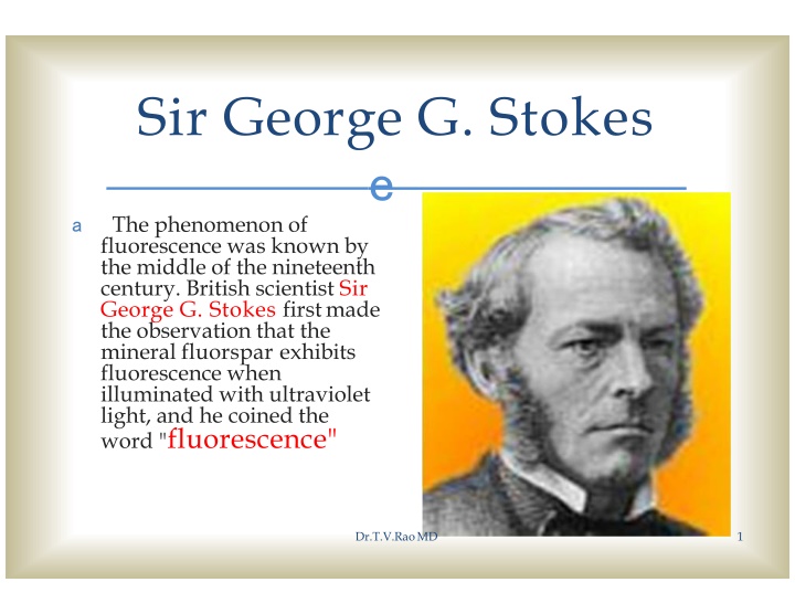 sir george g stokes e a the phenomenon