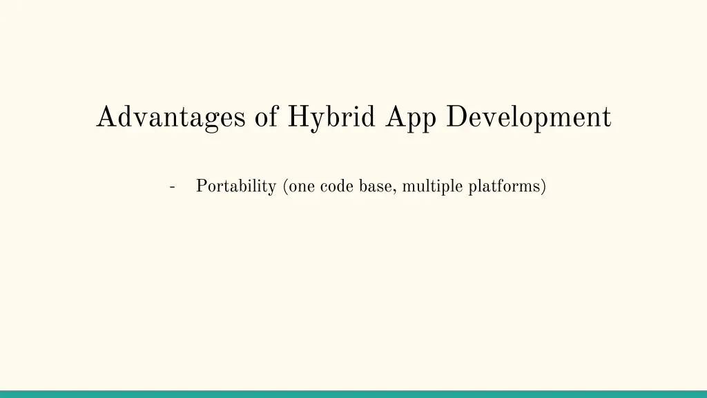 advantages of hybrid app development